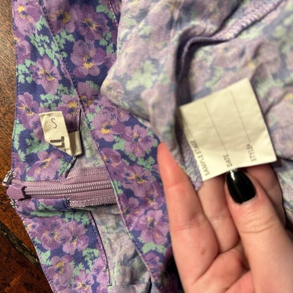 Spell Small wildflower Floral Purple Maxi Skirt - Picture 3 of 5